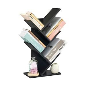 책상 나무 책장 다층 간단한 작은 학생 침실 선반 테이블, CD 탄창 책용 데스크탑 보관 랙