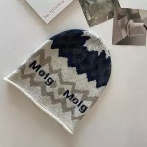 빈티지 패턴 니트 모자 따뜻한 겨울모자 데일리 비니 여성 겨울