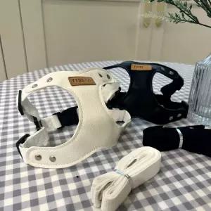 강아지 하네스 리드줄 XL H형 앞섬방지 가죽 가슴 목 산책 소형견 중형 대형 목줄 소형 리드 앞섬