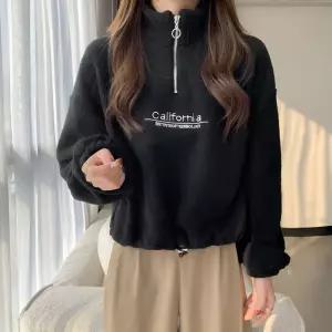 반집업 뽀글이 니트 후리스 JSC-0012 자켓 따뜻한 겨울 캐주얼 데일리 편안한 여성 뽀이