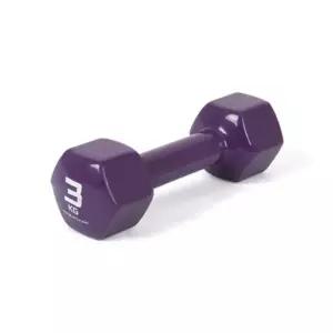 아이워너 PVC 컬러아령 3kg 퍼플집에서운동하기 근력 헬스장 기구 고무 덤벨 육각 국산 홈트 트레이닝