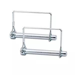 2 팩 3/8x2-3/4인치 트레일러 커플러 핀 헤비 듀티 히치 견인 액세서리 안전 와이어 잠금 클립 안전한 PTO