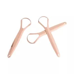 구취제거 스텐 혀클리너 (3p 로즈골드) DK56설태 구강케어 닦기 백태 세정기 양치도구 크리너 관리 혓바닥