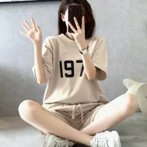 1977 편한 반팔트레이닝 세트투피스 트레이닝복 여성 여자 반팔티 반바지