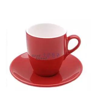 도자기 도피오 레드 커피잔 커피컵 머그 잔찻잔 다용도 머그잔 예쁜 도잔