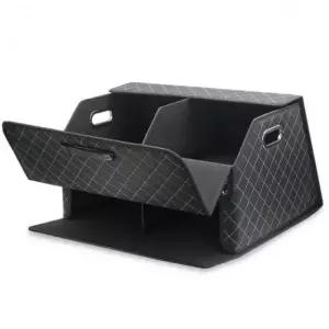 ( )차량용 가죽 착 2층 트렁크 정리함 AP12 골드격자