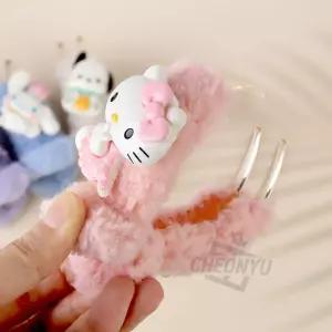 산리오 미니 털 집게핀 01캐릭터 집게 머리 헤어
