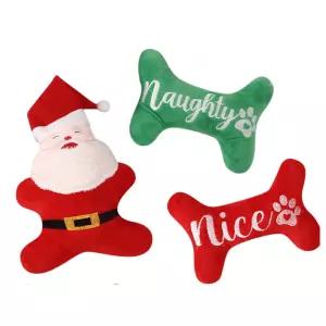 강아지 크리스마스 장난감 인형 세트 성탄절 산타애견 소형견 중형견 삑삑이 삑삑이공