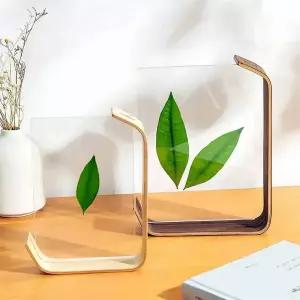 L라인 우드 액자 프레임원목 압화 투명 아크릴 사진