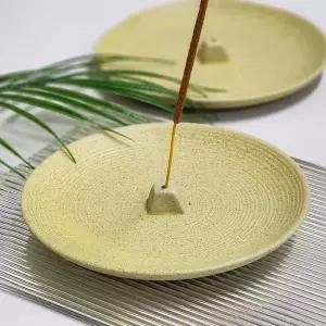 세라믹 인센스홀더 향받침 트레이 옐로우통 인스틱대 인꽂이 받침대 인트레이 도자기인 인홀더 인대 인향