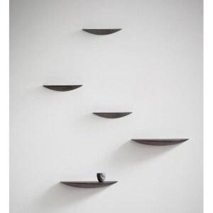 디자인 원목 네츄럴 아이방꾸미기 6단 우드 선반랙 보관함 트럼펫 벽선반 장식장 무지주