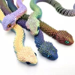 3D 관절 방울뱀피규어 완구 1타 8개입동물장난감 가짜 장난감 동물어 모형어