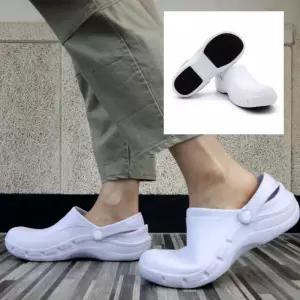 화이트 주방 논슬립 슬리퍼 샌들 조리화 방수화 주방용신발 장화 용품 안전화 미끄럼방지화 식당