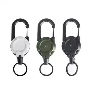 강철 와이어 자동 핀온릴 등산 낚시 다용도 멀티 핀온릴카라비너