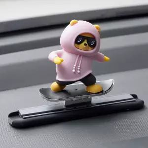 차량 악세사리 인형 장식품 보드곰 C101대시보드 핑크용품 자동차 용인형 노호혼 인테리어