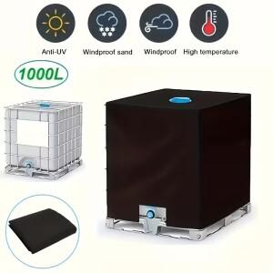 210D IBC 토트 커버 275 갤런 및 1000 리터용 - 야외 정원 보호 방수 자외선 차단 방진