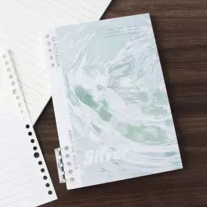 아쿠아 B5 루스리프 유선 노트 2p세트 60매 실버사무실공책 초등학교 고급 어린이 수학 고등학생