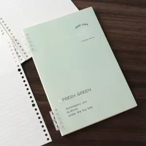 굿럭 B5 루스리프 유선 노트 2p세트 60매 그린공책 초등학교 고급 필기 일기 고등학생 수학