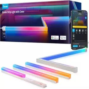 커버가 있는 9.8피트 높이의 고비 RGBIC LED 스트립 조명 알렉사 및 구글 어시스턴트와 함께 작동하는