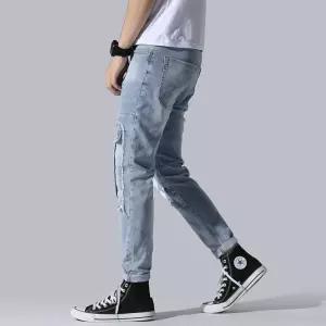 코아픽샵 남자 키작남 일자핏 청바지 봄가을 슬림 스판 스키니진 주니어 패션 꾹3