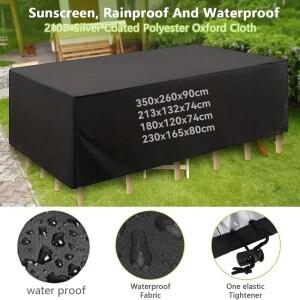 정원 가구 커버 방수 및 방풍 자외선 차단 210D 옥스포드 천 보호 테이블용