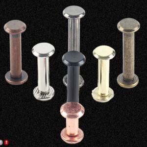 1020sets 금속 시카고 나사 직경 5mm 길이 4mm  60mm 손톱 스터드  앨범 용 스냅 리벳  계정 책