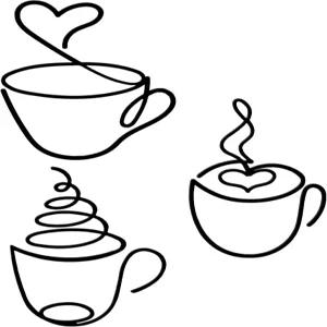 페레이클 3피스 커피 컵 금속 벽 아트 와이어 바 걸이 장식 카페 테마 빈티지 소박한 간판 주방 레스토랑