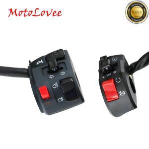 MotoLovee 22mm 오토바이 스위치 경적 버튼 회전 신호 전기 안개 램프 라이트 시작 핸들 바 컨트롤러