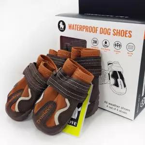 신발 브라운 2호 외출신발 신발양말 덧신 말랑화 반려견겨울신발