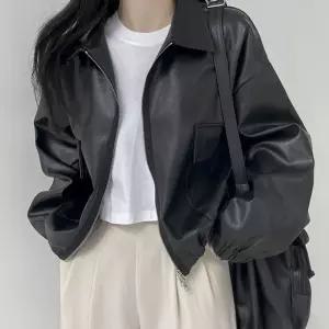 여자 시크 스타일 여유로운 핏 외출 데일리 레더 스트릿 자켓여성 여름 아우터 린넨 반팔 팔넨 정장 넨팔