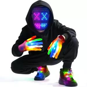 제스처 감지 기능이 있는 Kengvo 3팩 LED 마스크 코스튬 세트 청소년 선물 쿨 스터프 크리스마스 장난감