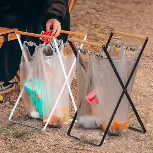캠핑용품 접이식 쓰레기봉투 걸이 20L LS481 화이트봉지랙 봉투이 분리수거 거치 봉지