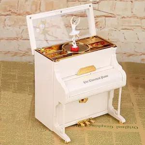 클래식 피아노 발레리나 오르골 뮤직박스미니어처 선물용 예쁜 디자인 인테리어 데코 소품 태엽 수동 모형