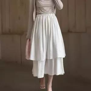 [신상오픈런]여성 레이어드 캉캉 플레어 발레 스타일 밴딩 롱스커트 (38283896)