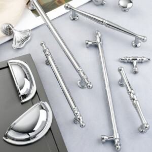 크롬 도금 서랍 손잡이 찬장은 캐비닛 주방 처리합니다. 유럽 옷장 문은 가구 하드웨어를 당깁니다