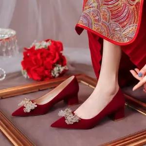 원더맨 여자 데일리룩 신발 힐펌프스 하이힐 스틸레토 힐 빅사이즈 미들굽 펌프스 웨딩 큐빅 리본 단화 KUK