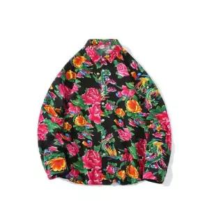 남사친 데이트룩 솔리드 셔츠 긴팔 오버핏 커플룩 아우터 봄가을 꽃패턴 바캉스룩 레트로 인기1