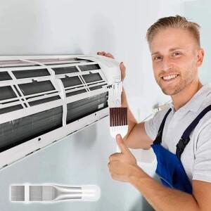 에어컨 콘덴서 핀 청소 브러시 코일 AC 빗 스테인레스 스틸 공기 냉장고