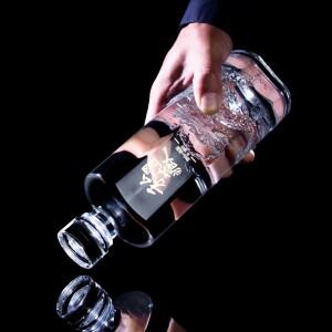 드래곤 각인 위스키 디캔터, 무연 유리 원형 알코올 병, 독특한 양주 바 및 파티 장식, 500ml