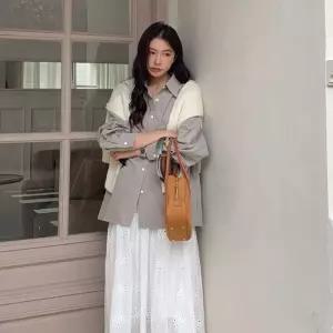 루즈핏 일자 여성 긴팔 캐주얼 셔츠