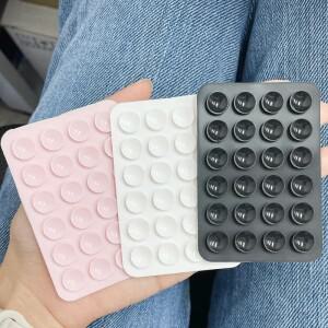 캔디 컬러 실리콘 폰 마운트 - 3M 접착식 뒷면 & 미끄럼 방지 흡착컵 스탠드 셀카, 비디오, 안전한 홀더