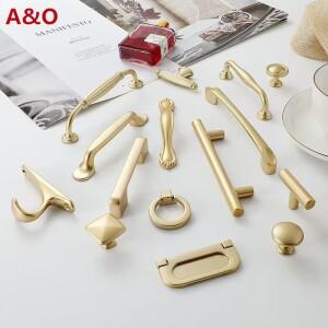 서랍 캐비닛 가구 주방 손잡이 문 진주 황금 단순 하드웨어를 처리합니다