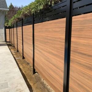 친환경 WPC 펜스 패널, 정원 및 야외용 내구성 있는 목재 플라스틱 복합 프라이버시