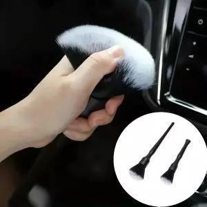 호환  자동차 울트라 소프트 디테일링 브러시 합성 강모가있는 부드러운 자동 인테리어 디테일 브러시 먼지