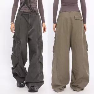 브릭든 앞셔링 오버 와이드 카고팬츠 SD-250502빈티지 빈티지룩 주머니바지 여성패션 패션