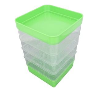 쌓을 수 있는 새싹 재배 키트 4단 공간 절약 다용도 마이크로 채소 트레이 콩나물