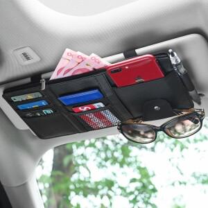 자동차 선 바이저 빌 펜 명함 홀더 주최자 보관 상자 선글라스 클립 Stowing Tidying Car Accessories
