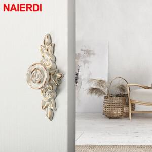 NAIERDI 청동 문 손잡이 캐비닛 골동품 옷장 서랍 당깁니다 아연 합금 찬장 가구 하드웨어