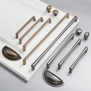 긴청동 가구 문짝 손잡이, 찬장 서랍 하드웨어, 골동품 캐비닛 당기기, 주방 옷장