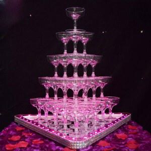 LED샴페인탑 샴페인 타워 클럽 스트레이트잔 칵 안경 와인타워 샴페인
